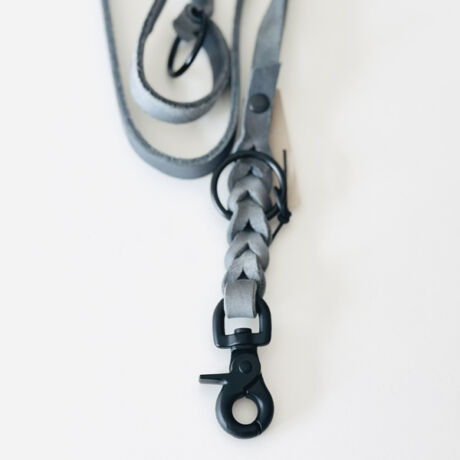 Führleine 2m - 14mm breit - 3-fach verstellbar - Grau